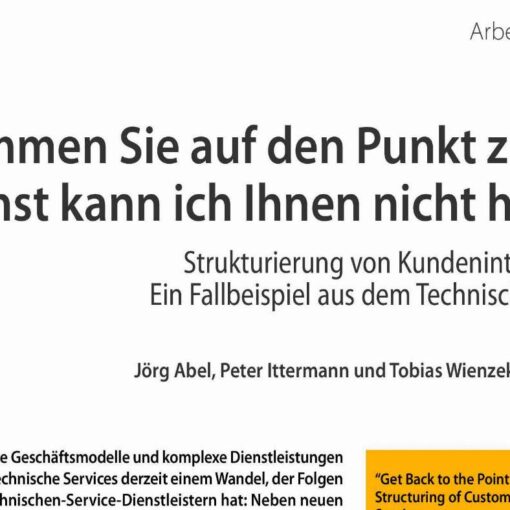„Kommen Sie auf den Punkt zurück, sonst kann ich Ihnen nicht helfen“