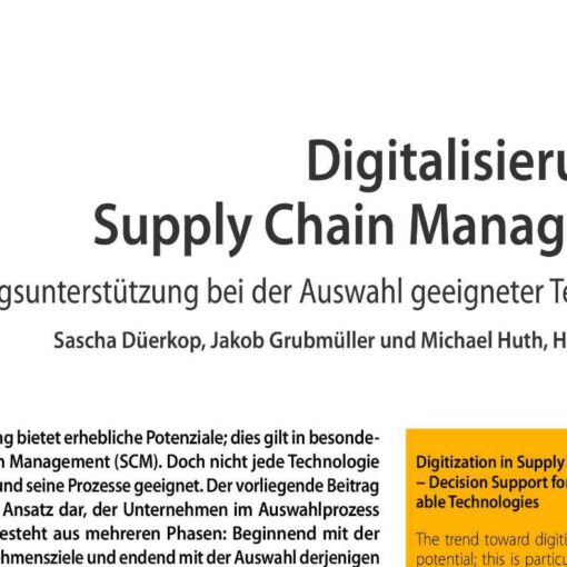 Digitalisierung im Supply Chain Management