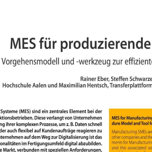 MES for Manufacturing SMEs