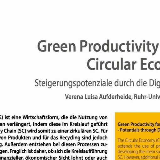 Green Productivity for the Circular Economy