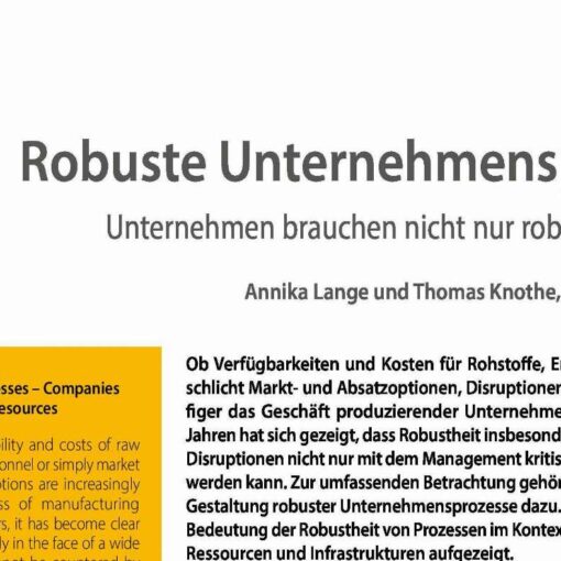 Robuste Unternehmensprozesse