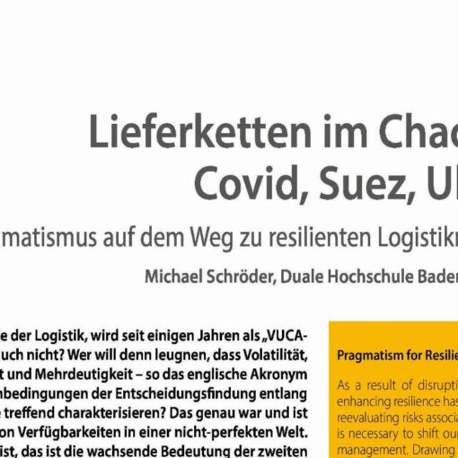 Lieferketten im Chaos von Covid, Suez, Ukraine