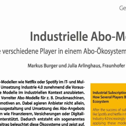 Industrial Subscription Business Models