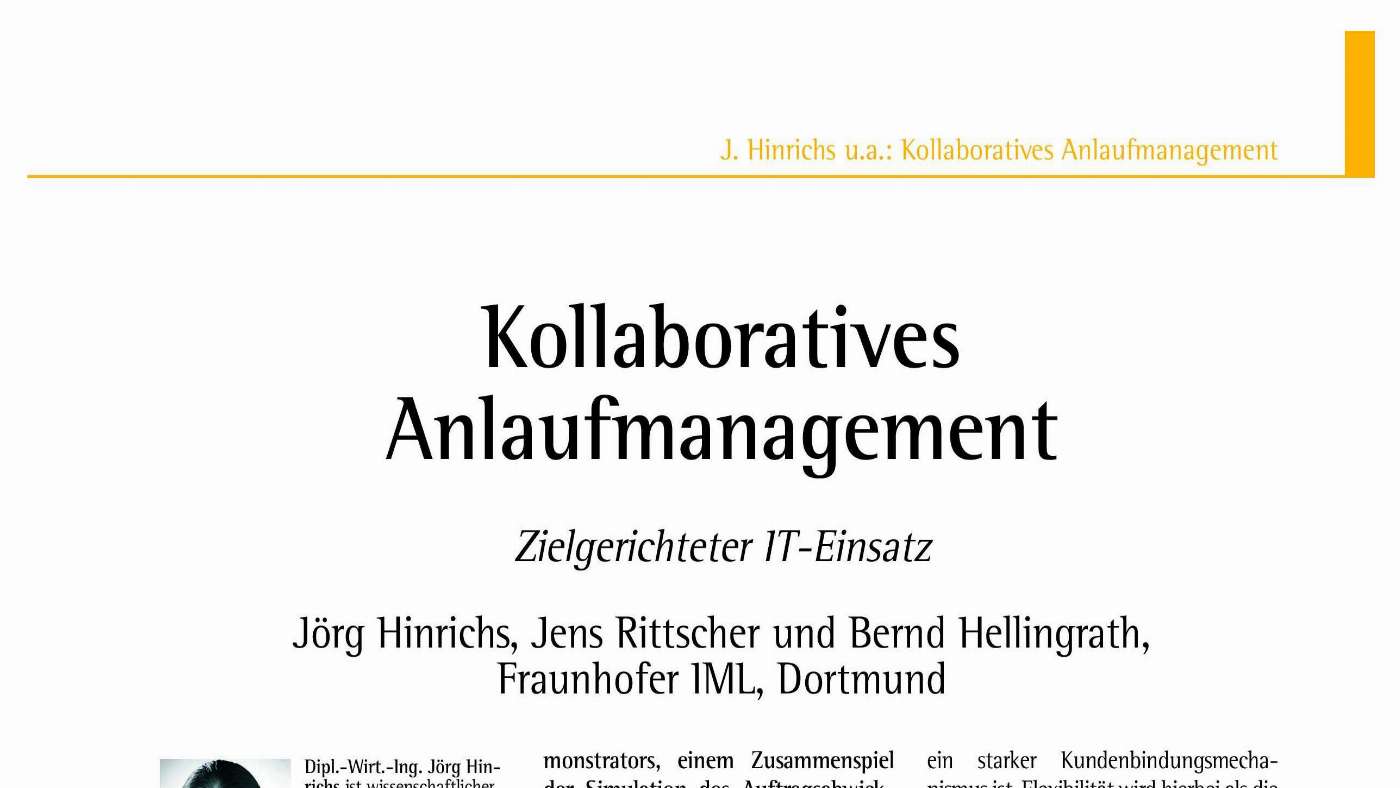 Collaborative Ramp-Up Management - Industry 4.0 Science