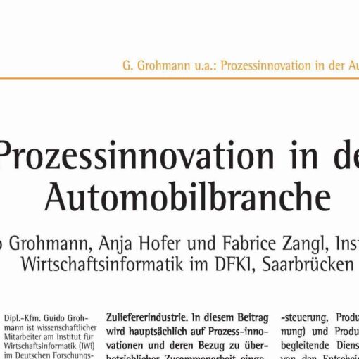 Process Innovation in the Automotive Industry