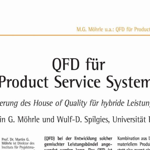 QFD for Product Service Systems