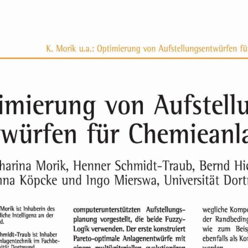 Optimierung von Aufstellungsentwürfen für Chemieanlagen