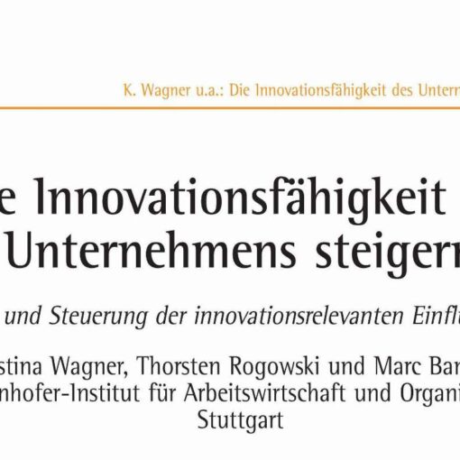 The Ability to Innovate - Analyse and Control Influencing Factors