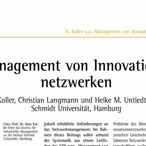 Management von Innovationsnetzwerken