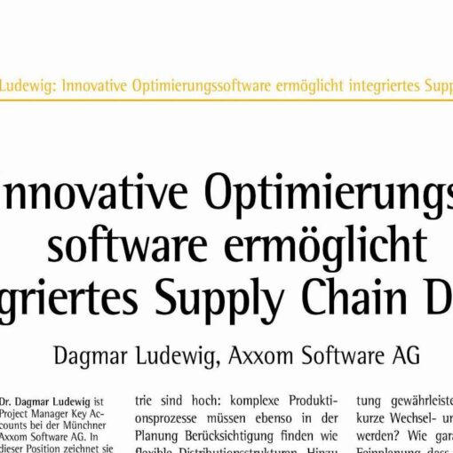Optimization Software Enables Integrated Supply Chain Design
