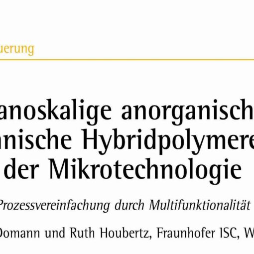 Micro Technology Applications of ORMOCER®s