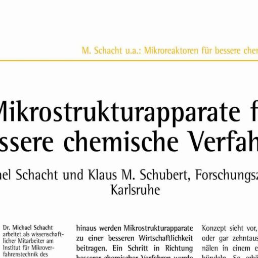 Microstructured Devices for Better Chemical Processes