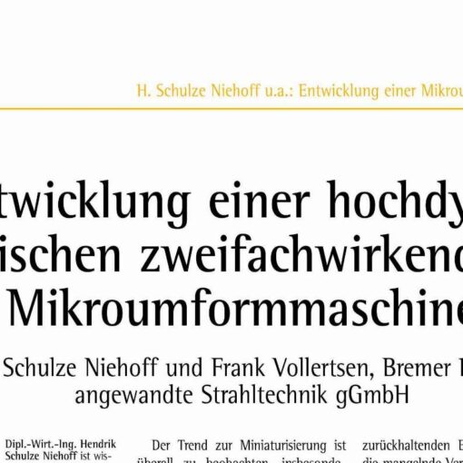 Development of a High-Dynamic Double Axis Micro Forming Press