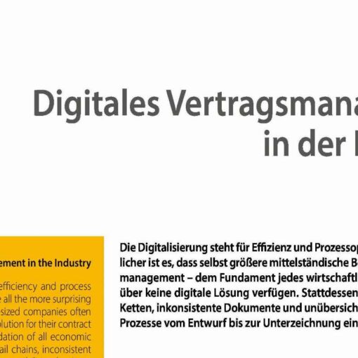 Digitales Vertragsmanagement in der Industrie
