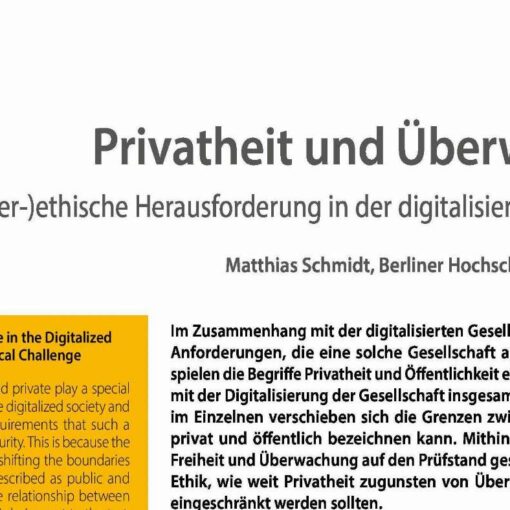 Privacy and Surveillance in the Digitalized Society