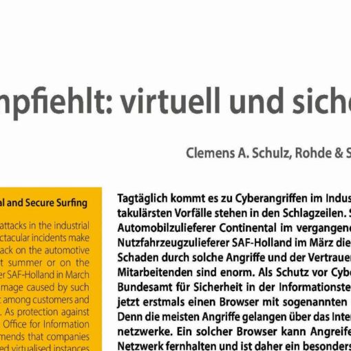 BSI Recommends: Virtual and Secure Surfing