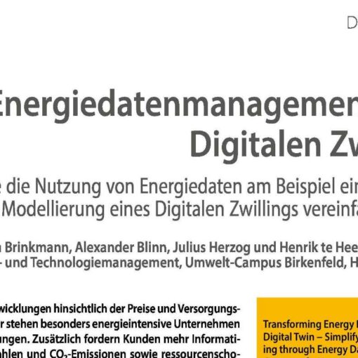 Vom Energiedatenmanagement zum Digitalen Zwilling