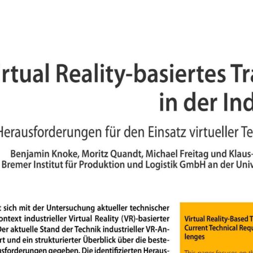 Virtual Reality (VR)-basiertes Training in der Industrie