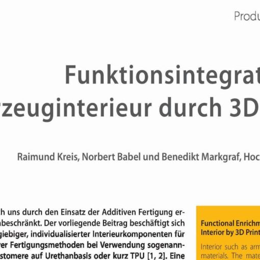 Functional Enrichment in Automobile Interior by 3D Printing