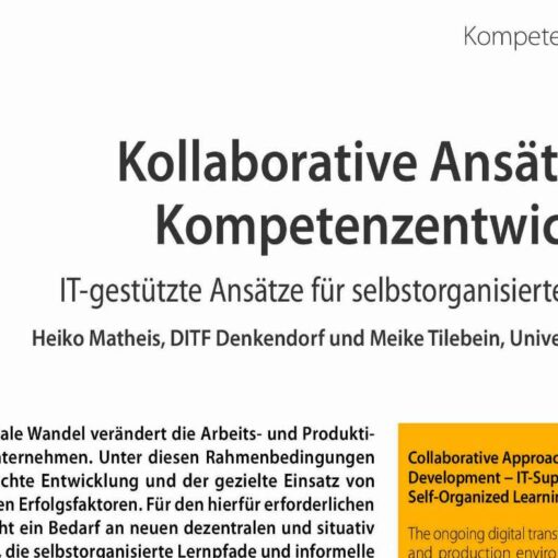 Collaborative Approaches to Competence Development