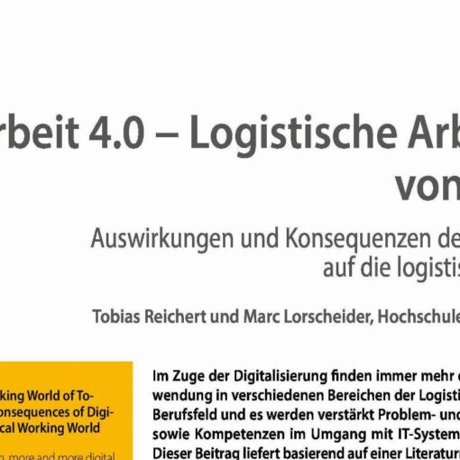 Work 4.0 – Logistics Working World of Tomorrow