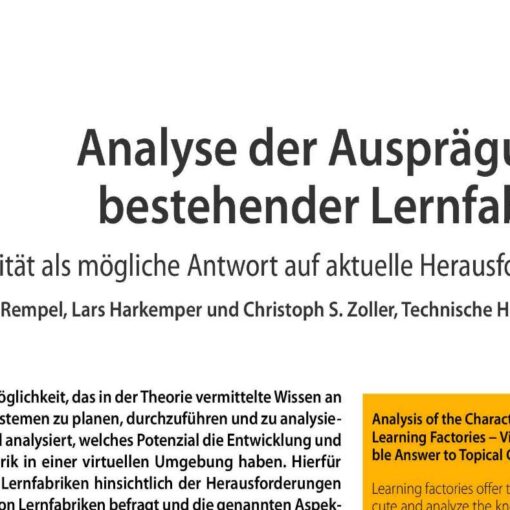 Analysis of the Characteristics of Current Learning Factories