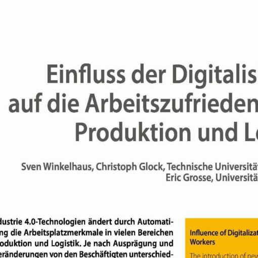 Influence of Digitalization on Blue-Collar Workers