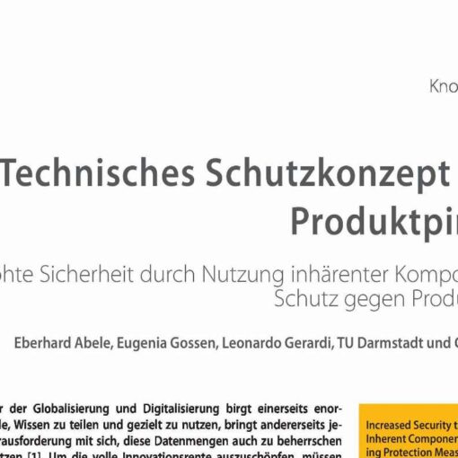 Technisches Schutzkonzept gegen Produktpiraterie