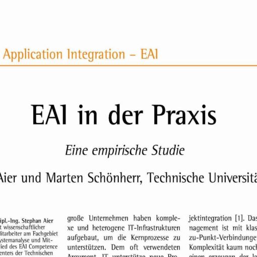EAI in Practice - An Empiric Survey
