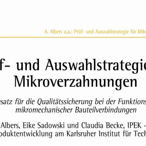 Prüf- und Auswahlstrategie für Mikroverzahnungen