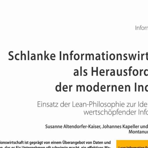 Lean Information Economy as Challenge of Modern Industry
