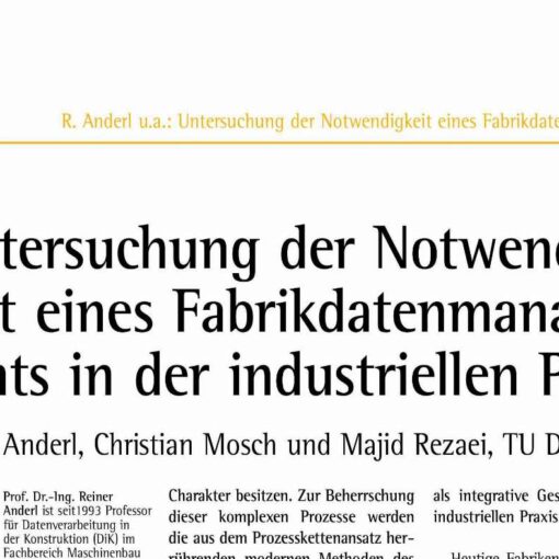 Fabrikdatenmanagement in der industriellen Praxis