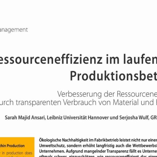 Resource Efficiency within Production