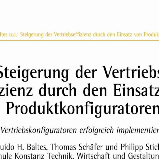 Steigerung der Vertriebseffizienz durch den Einsatz von Produktkonfiguratoren
