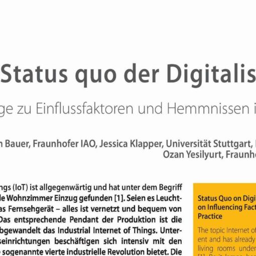 Status quo der Digitalisierung