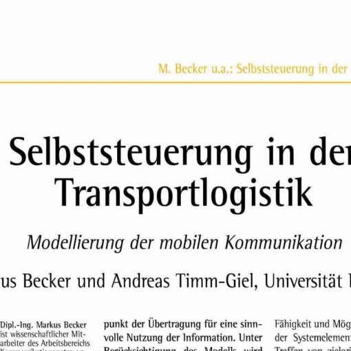 Selbststeuerung in der Transportlogistik