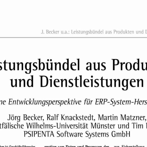 Product-Service Value Bundles as an Emerging Prospect for Vendors of ERP Systems