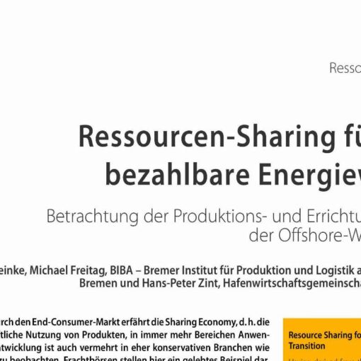 Resource Sharing for an Affordable Energy Transition