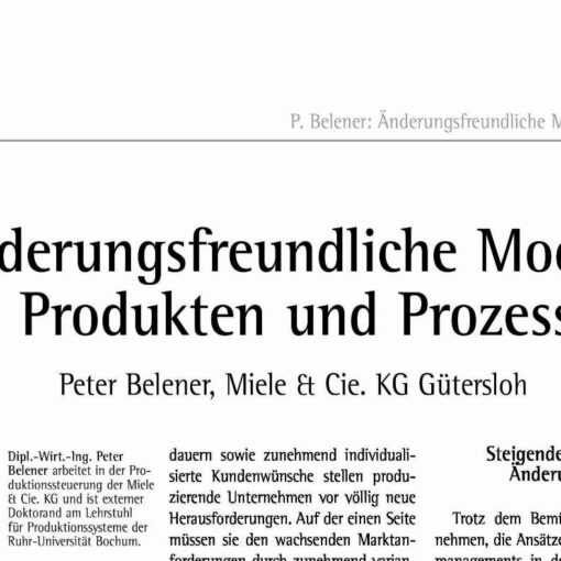 Änderungsfreundliche Module in Produkten und Prozessen