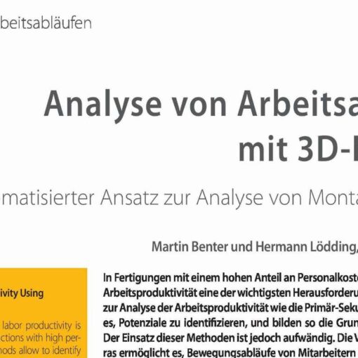 Analyzing Labor Productivity Using 3D-Cameras