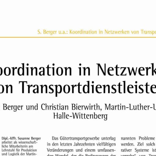 Network Coordination for Transport Service Providers