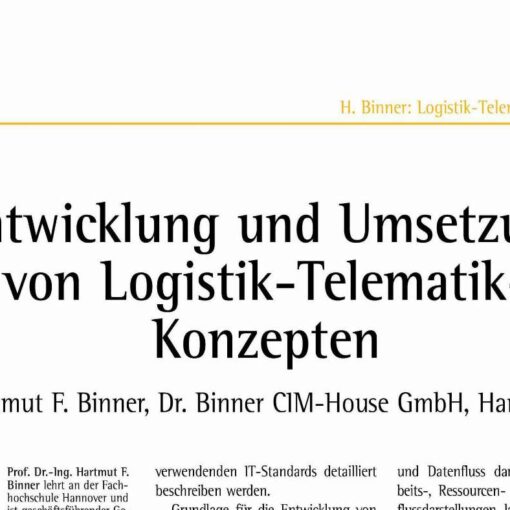 Entwicklung und Umsetzung von Logistik-Telematik-Konzepten