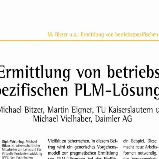 Evaluation of Company-Specific PLM Solutions