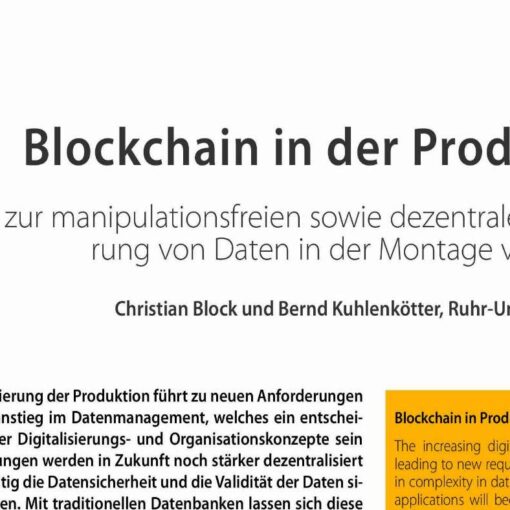 Blockchain in Production
