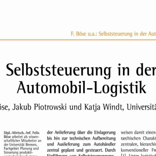 Autonomous Cooperating Logistic Processes for Automobile Terminals