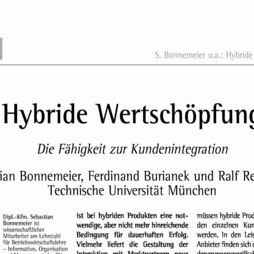 Hybrid Value Creation  The Capability for Customer Integration