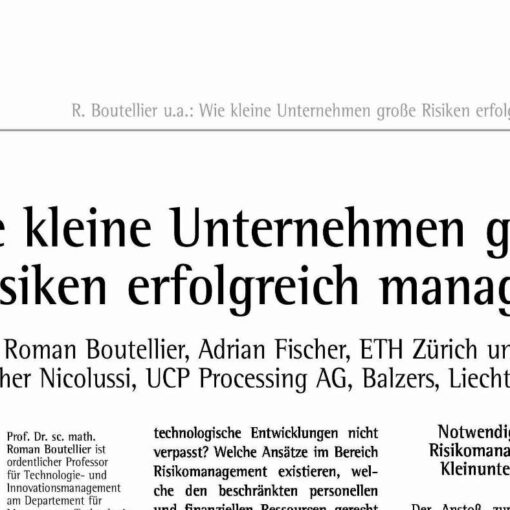 Wie kleine Unternehmen große Risiken erfolgreich managen