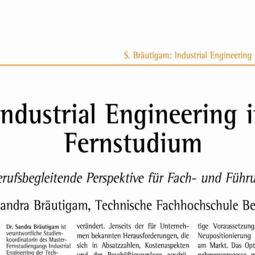 Industrial Engineering im Fernstudium
