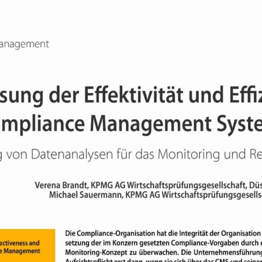 Measurement of the Effectiveness and Efficiency of Compliance Management Systems
