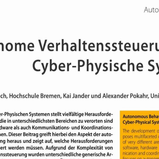 Autonomous Behavior Control for Cyber-Physical Systems